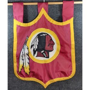 VTG Washington Redskins Shield Style Wall Banner Burgundy Gold Double Sided